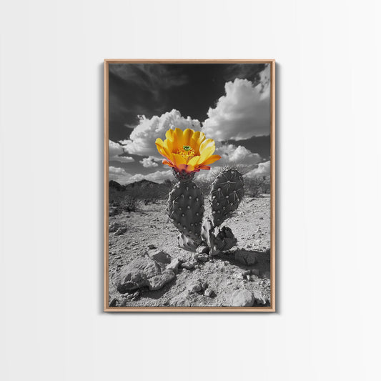 Desert Bloom, Wildflower Painting, Botanical Prints, Rustic Art, Southwest Wall Art, Nature Decor, Framed Canvas Print, Gift Idea