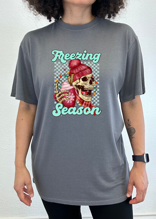 Freezing Season Unisex Bamboo Viscose/Organic Cotton Short Sleeve Graphic T-Shirt