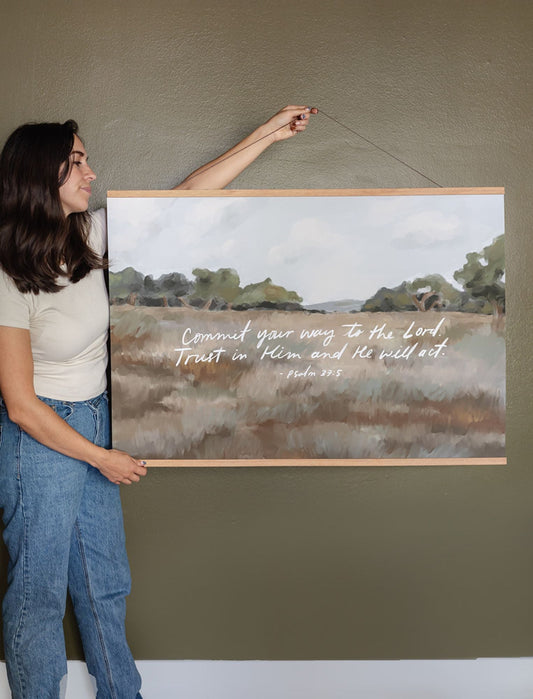 Horizontal Poster: Commit Your Way to the Lord