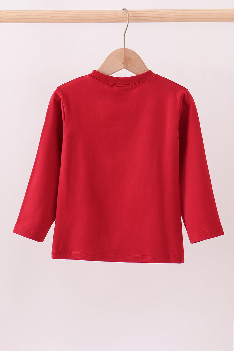 Premium Maroon Alabama elephant applique top