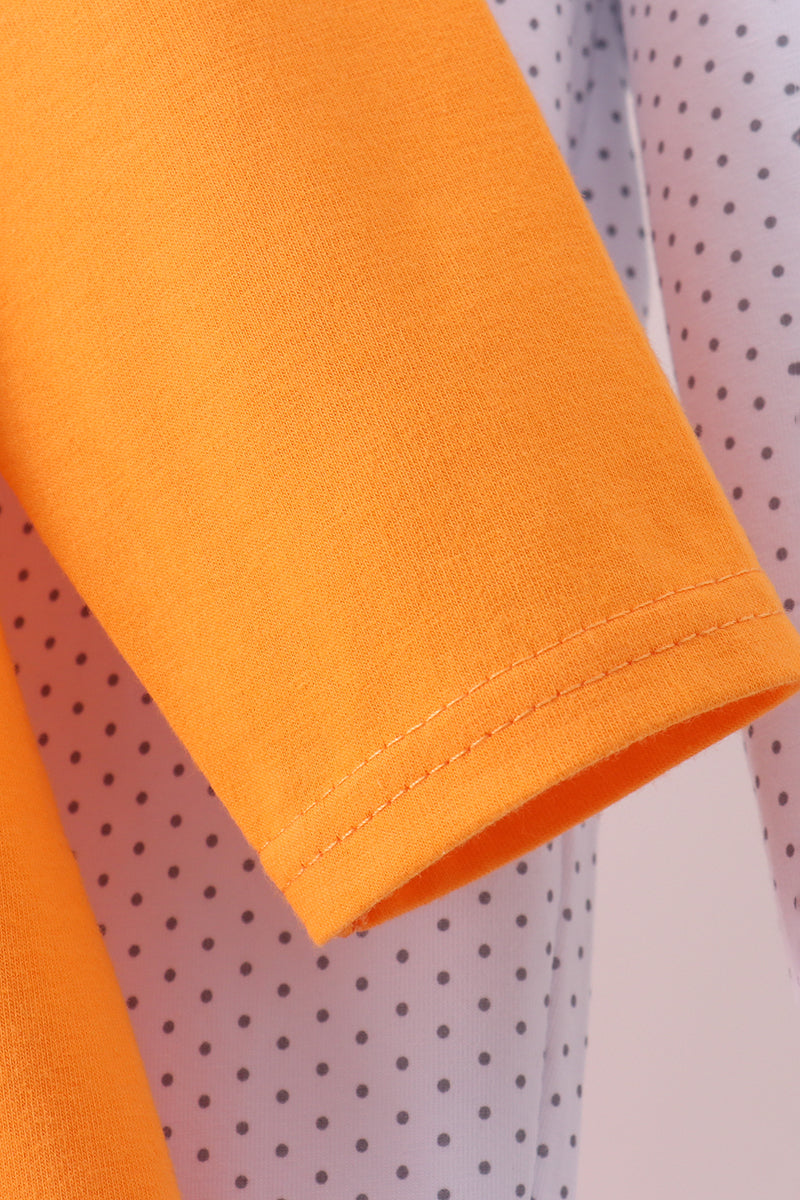 Premium Orange Tennessee puppy football embroidery pants set