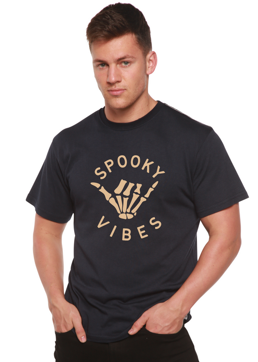 Spooky Vibes Men's Bamboo Viscose/Organic Cotton Short Sleeve Graphic T-Shirt
