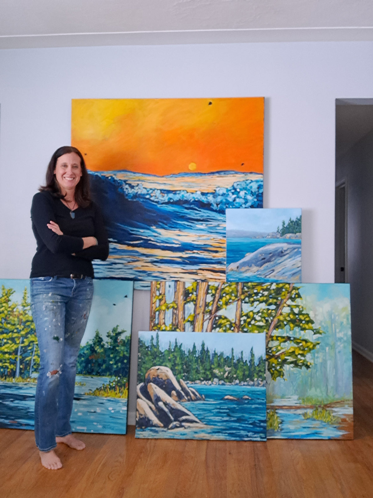"Overlooking the Bluff" Oil Painting on Canvas. Artist Christi Dreese