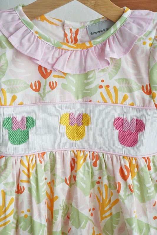 Sweet island character hand smocked bloomer set