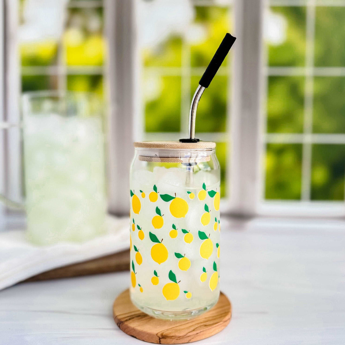 When Life Hands You Lemons | Can Glass With Bamboo Lid