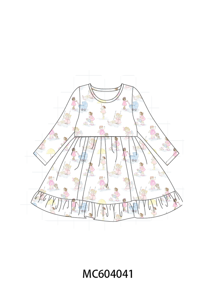 Pink all day adventure ruffle dress