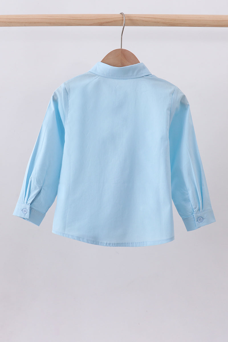 Blue button down shirt