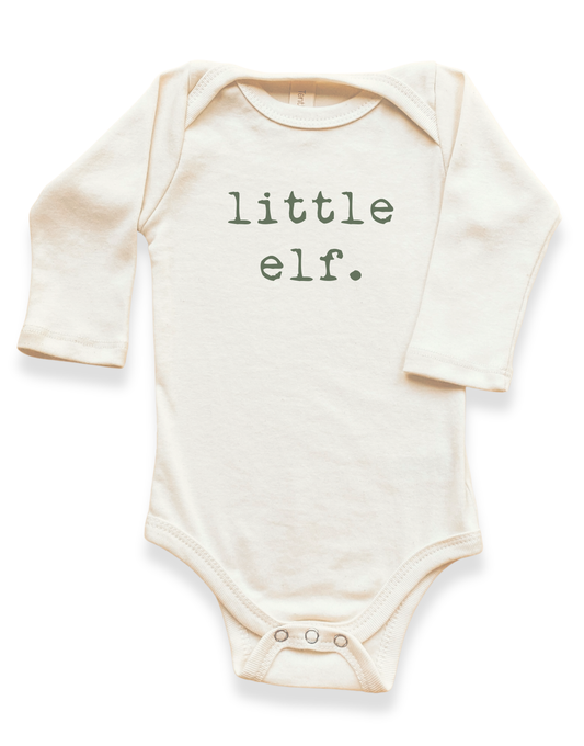 Little Elf Organic Baby Bodysuit Long Sleeve