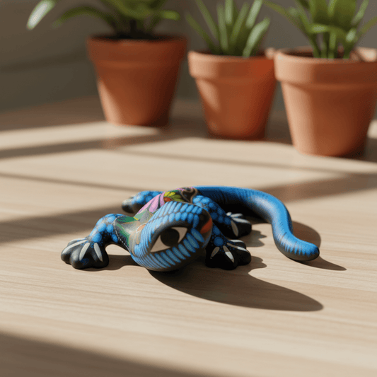 Alebrije Lizard Figurine | Mexican Wall Art