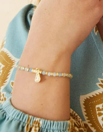 Calm Waters Stretch Bracelet - Aquamarine