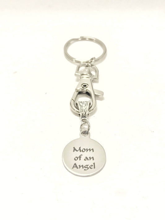Miscarriage Gifts, Mom Of An Angel Keychain, Angel Baby Gifts, Miscarriage Memorial, Miscarriage Sympathy Gifts, Angel Mom Gifts, Child Loss