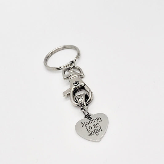 Miscarriage Gift, Mommy To An Angel Keychain, Miscarry Memorial Gift, Infant Loss Gift, Pregnancy Loss Gift, Mom to An Angel, Baby Loss