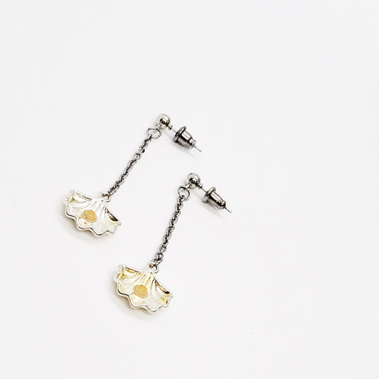 Mustard Seed Dangle Shell Earrings, Mustard Seed Jewelry, Matthew 17 20, Mustard Seed Faith Jewelry, Scripture Gifts, Faith Gift