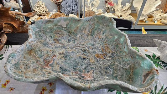 Large Hand-Carved Fluorite Bowl | Natural Crystal Centerpiece 30โ