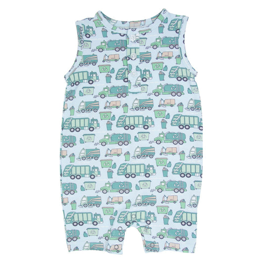 Garbage Trucks Recycle Tank Romper