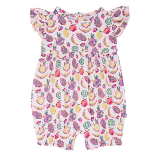 Tropical Fruit Ruffle Romper