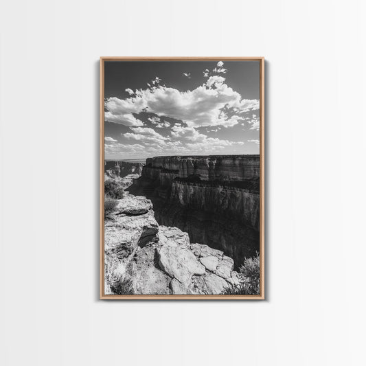Grand Canyon, Desert, Clouds, Depth - Epic canyon view, Canvas Print, adventurous living room centerpiece, nature-inspired wall art