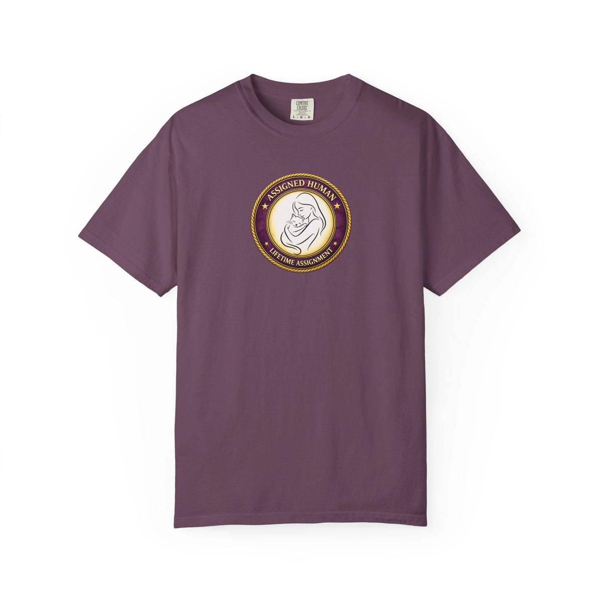 Assigned Human – Lifetime Assignment T-Shirt | Cat Lover Seal Tee