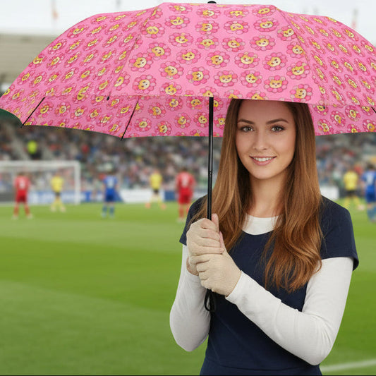 Flower Power, Cat Energy – Compact Umbrella (Semi-Automatic)