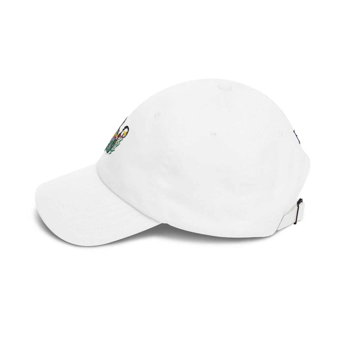 Floral Cat Embroidered Hat – Soft Garden Cat Cotton Cap