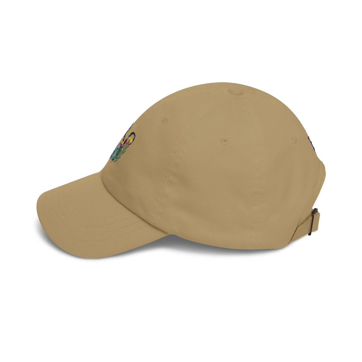 Floral Cat Embroidered Hat – Soft Garden Cat Cotton Cap