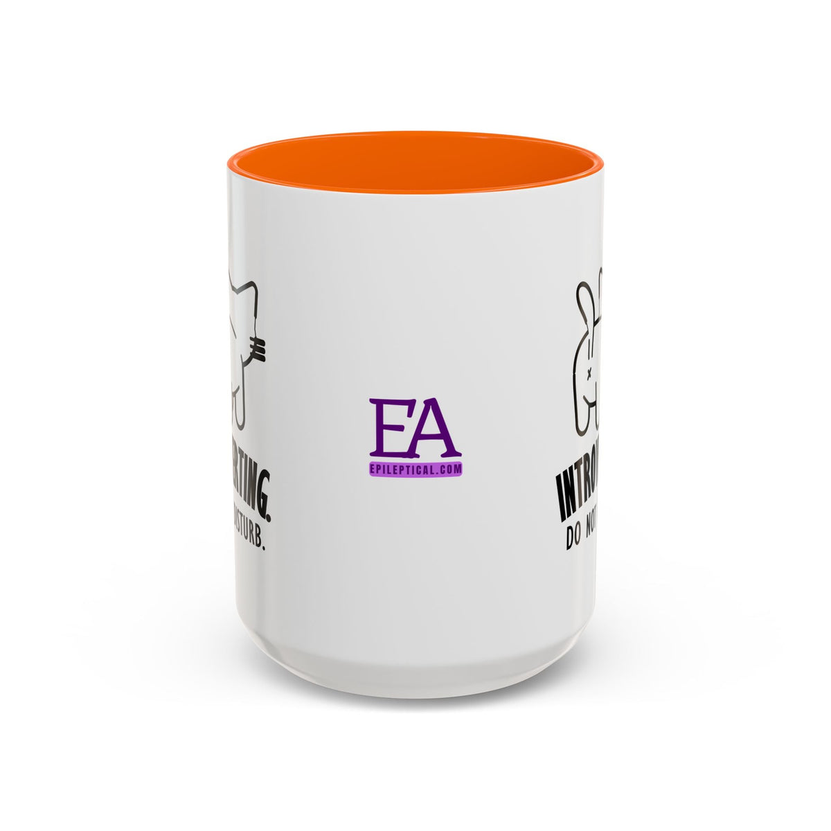 Introverting. Do Not Disturb. Two-Tone Cat Coffee Mug (11oz & 15oz)