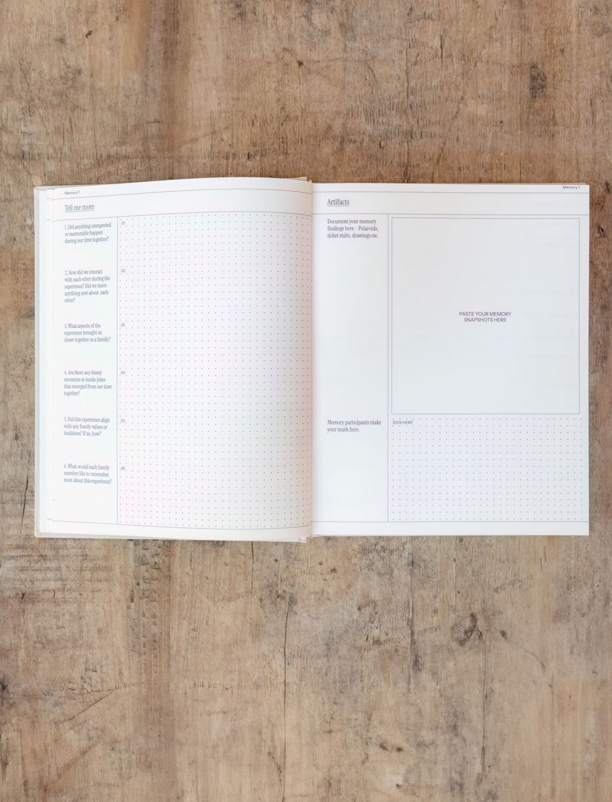 Family Memory Book: 50 memories made together
