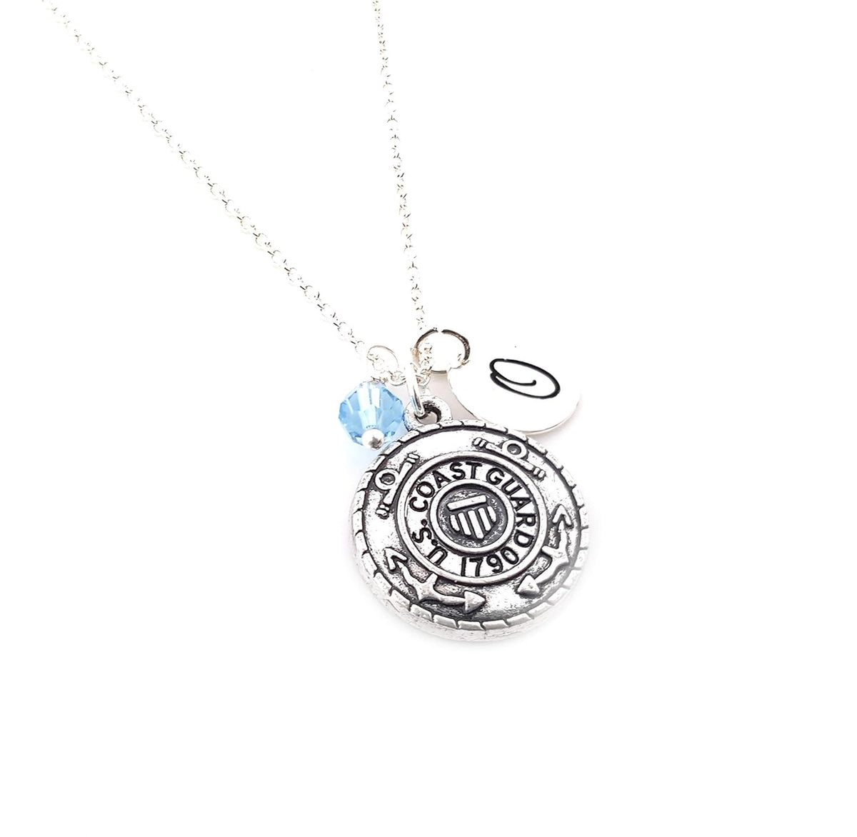 Coast Guard Charm Necklace – Personalized Sterling Silver
