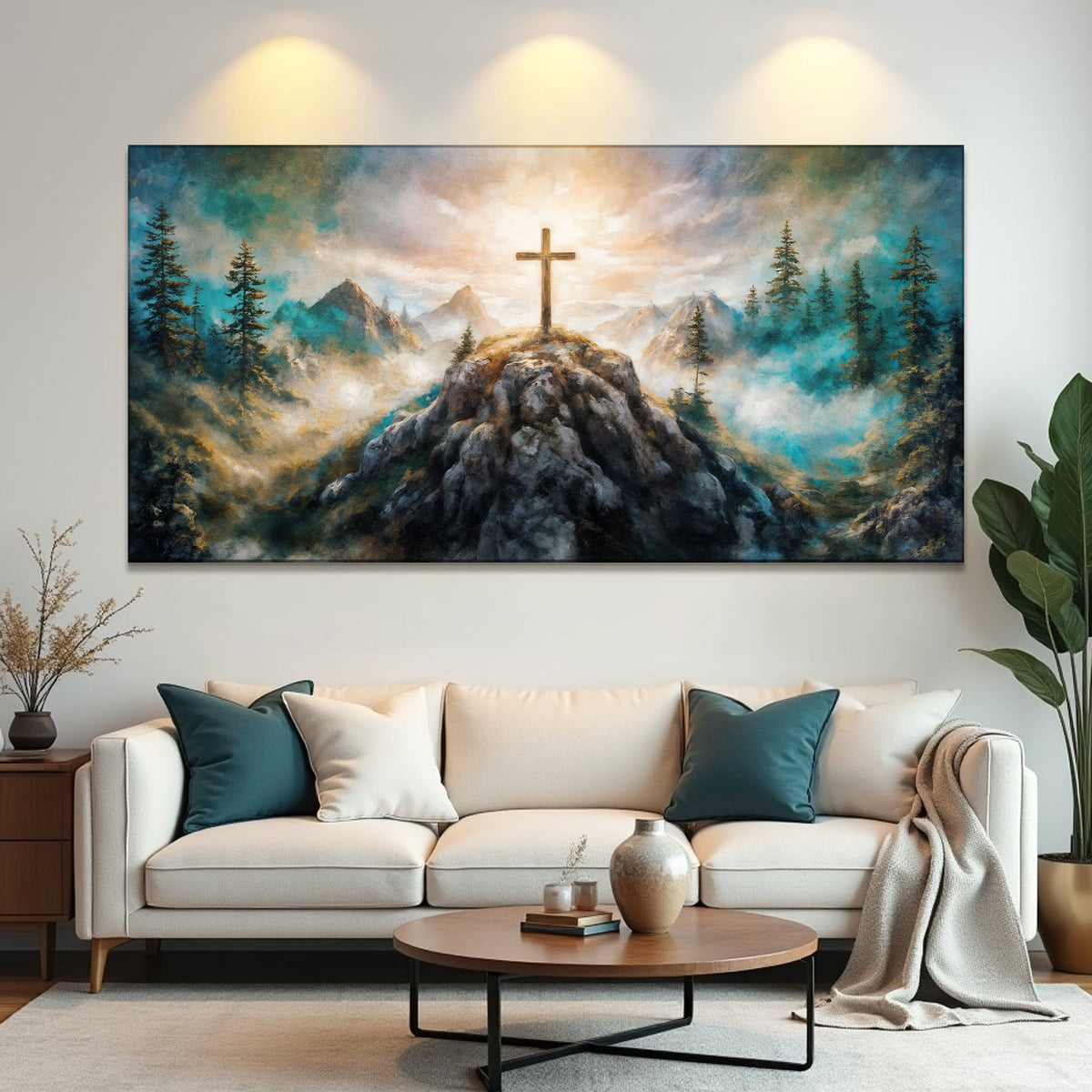 Cross On A Hill Faith Wall Art III