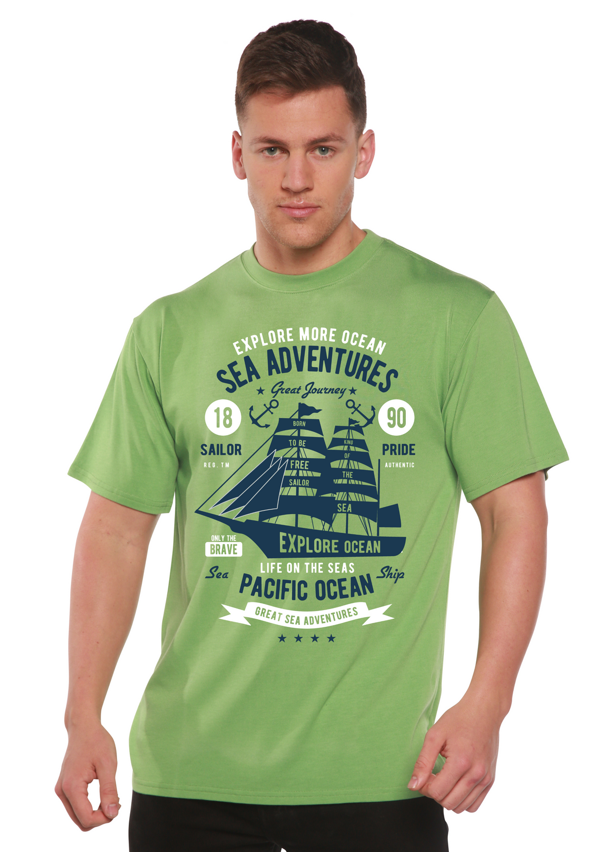 Sea Adventures Spun Bamboo® Men's Bamboo Viscose/Organic Cotton Short Sleeve Graphic T-Shirt