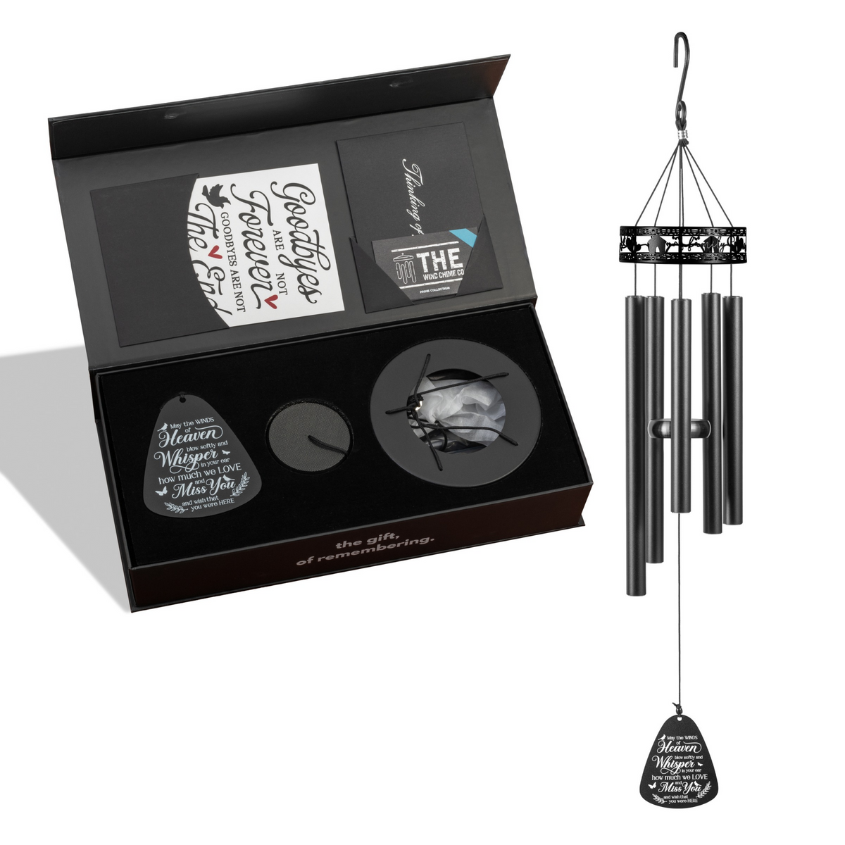 Memorial Serenity Family-Love Wind Chimes, Thoughtful Gift For Special Occasions or Reflections 34”