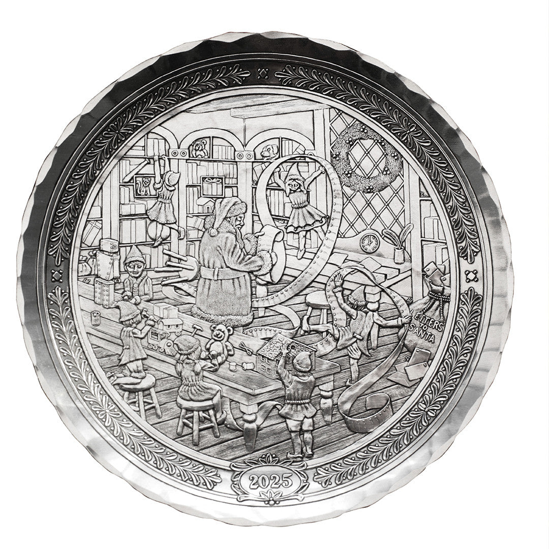 2025 Annual Plate- Santa's Workshop (Pewter)