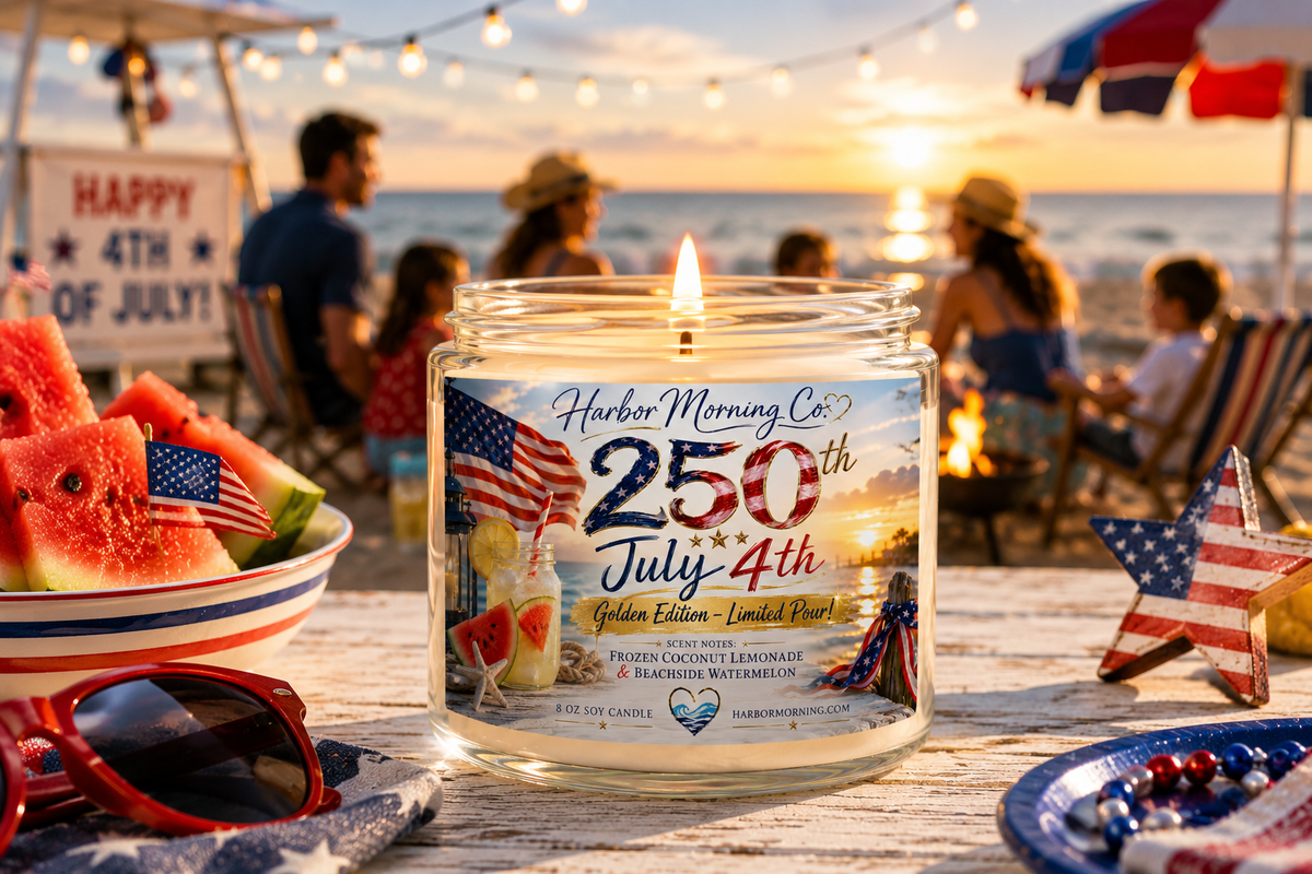 250th July Fourth | 8 oz Coconut Lemonade Soy Candle