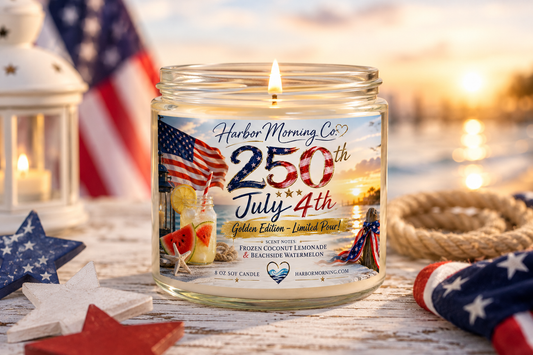 250th July Fourth | 8 oz Coconut Lemonade Soy Candle