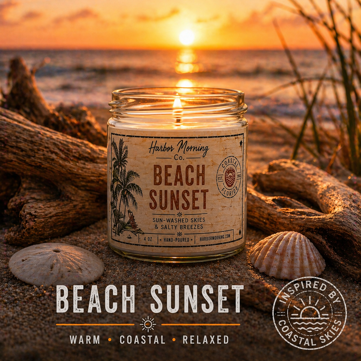 Beach Sunset | 8 oz Soy Candle