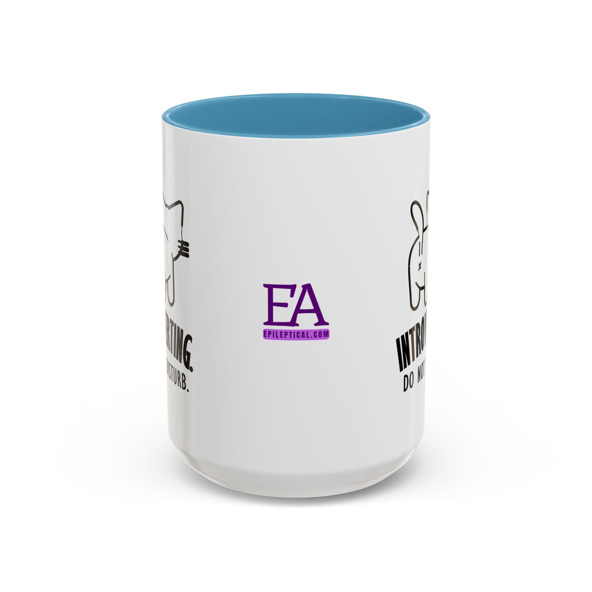 Introverting. Do Not Disturb. Two-Tone Cat Coffee Mug (11oz & 15oz)