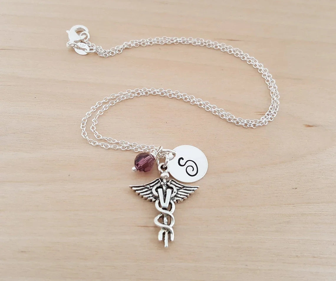 Personalized Veterinarian Sterling Silver Necklace