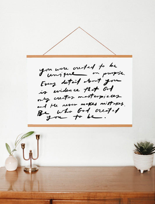 Horizontal Poster "You were created"