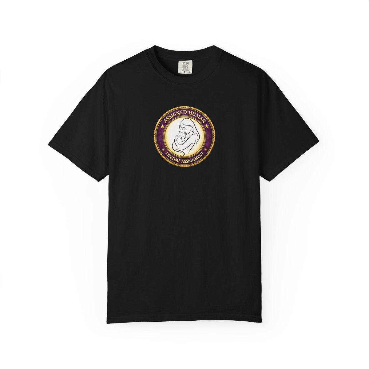Assigned Human – Lifetime Assignment T-Shirt | Cat Lover Seal Tee