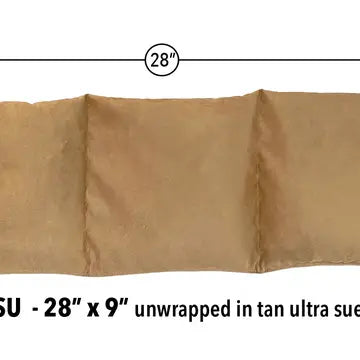 Triple Square Cherry Stone Pillow in Tan Ultra-Suede