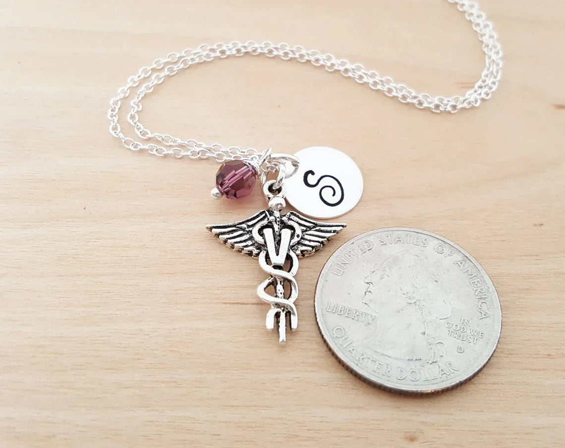 Personalized Veterinarian Sterling Silver Necklace