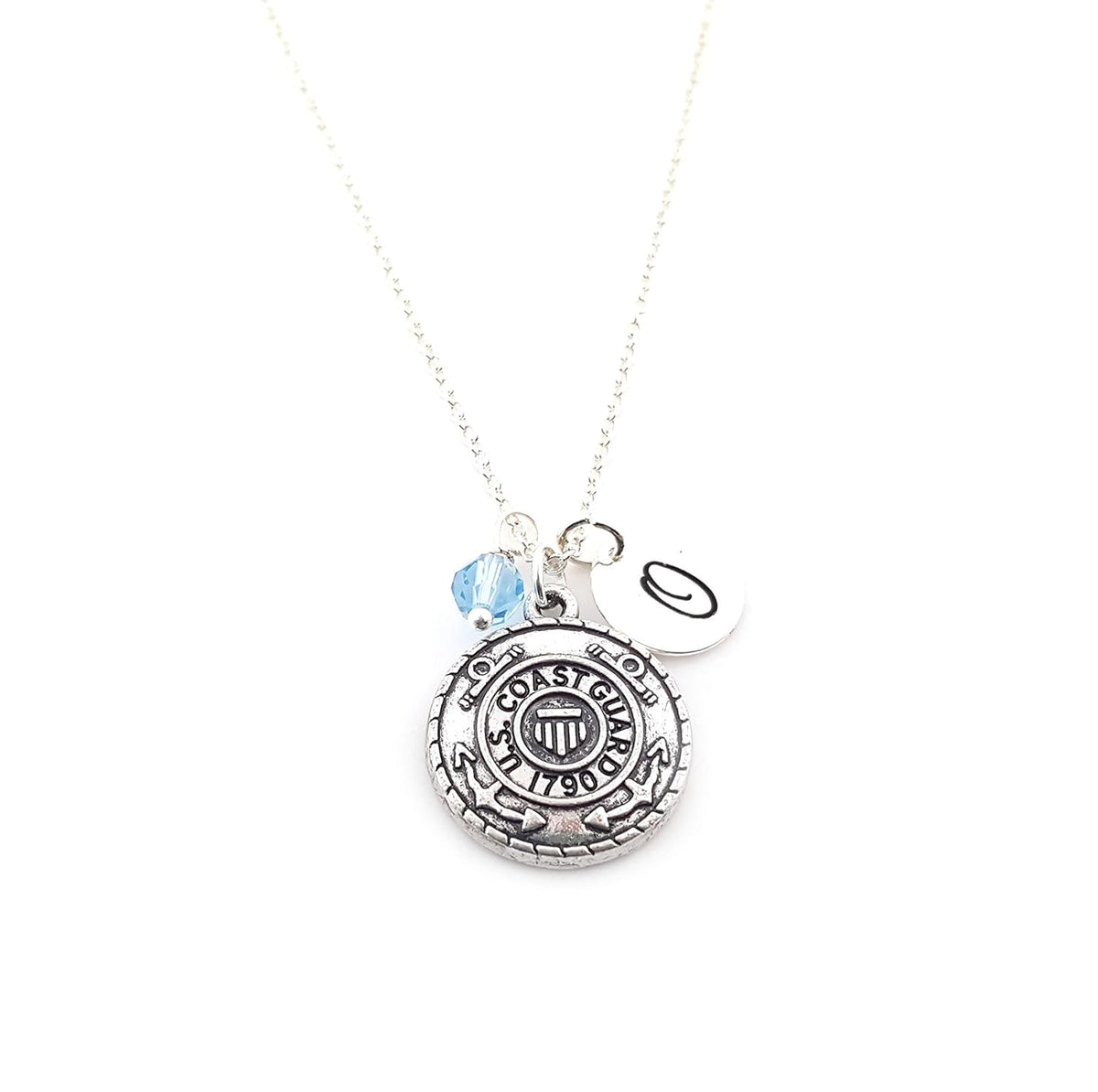 Coast Guard Charm Necklace – Personalized Sterling Silver