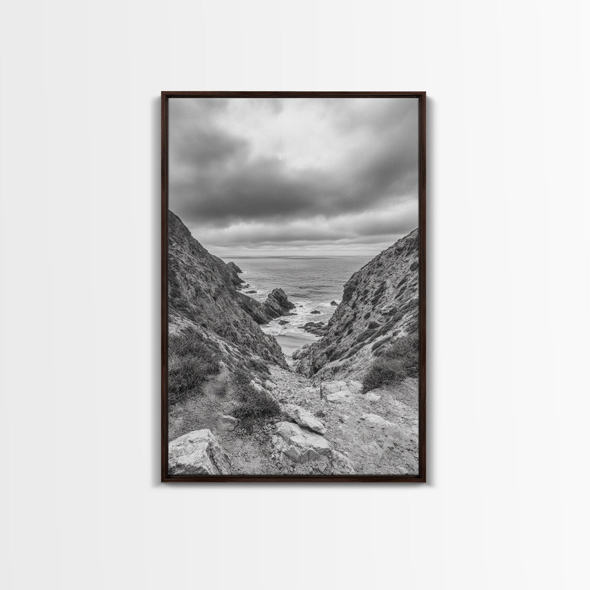 Ocean Cliffs, Rugged Coast, Seascape Photography, Travel Inspiration, Canvas Print, Hallway Wall Art, Coastal Modern Decor, Ocean View