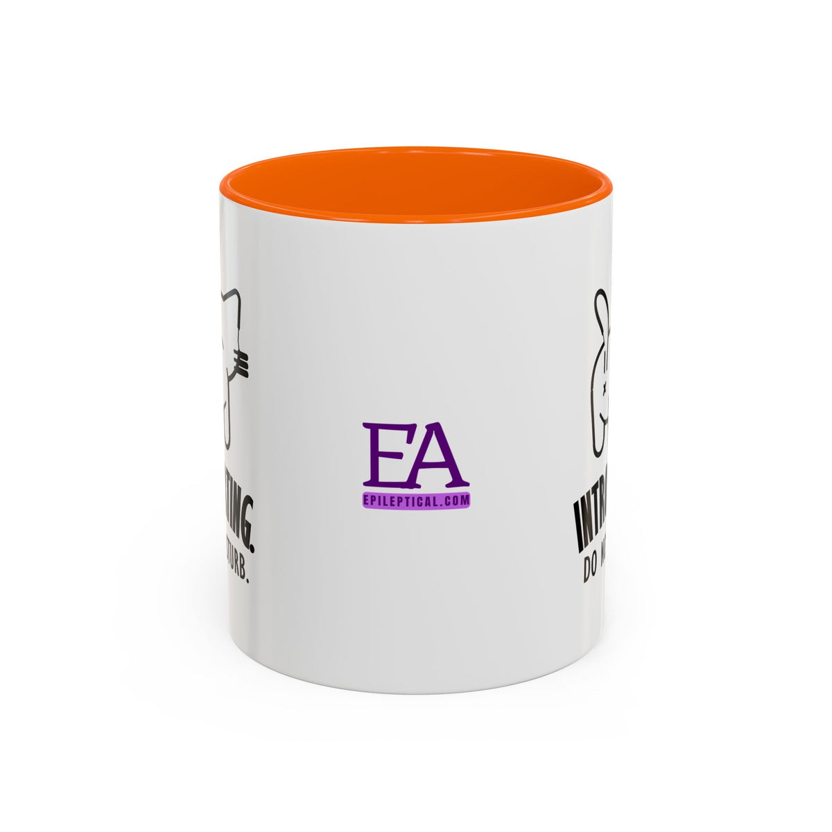 Introverting. Do Not Disturb. Two-Tone Cat Coffee Mug (11oz & 15oz)