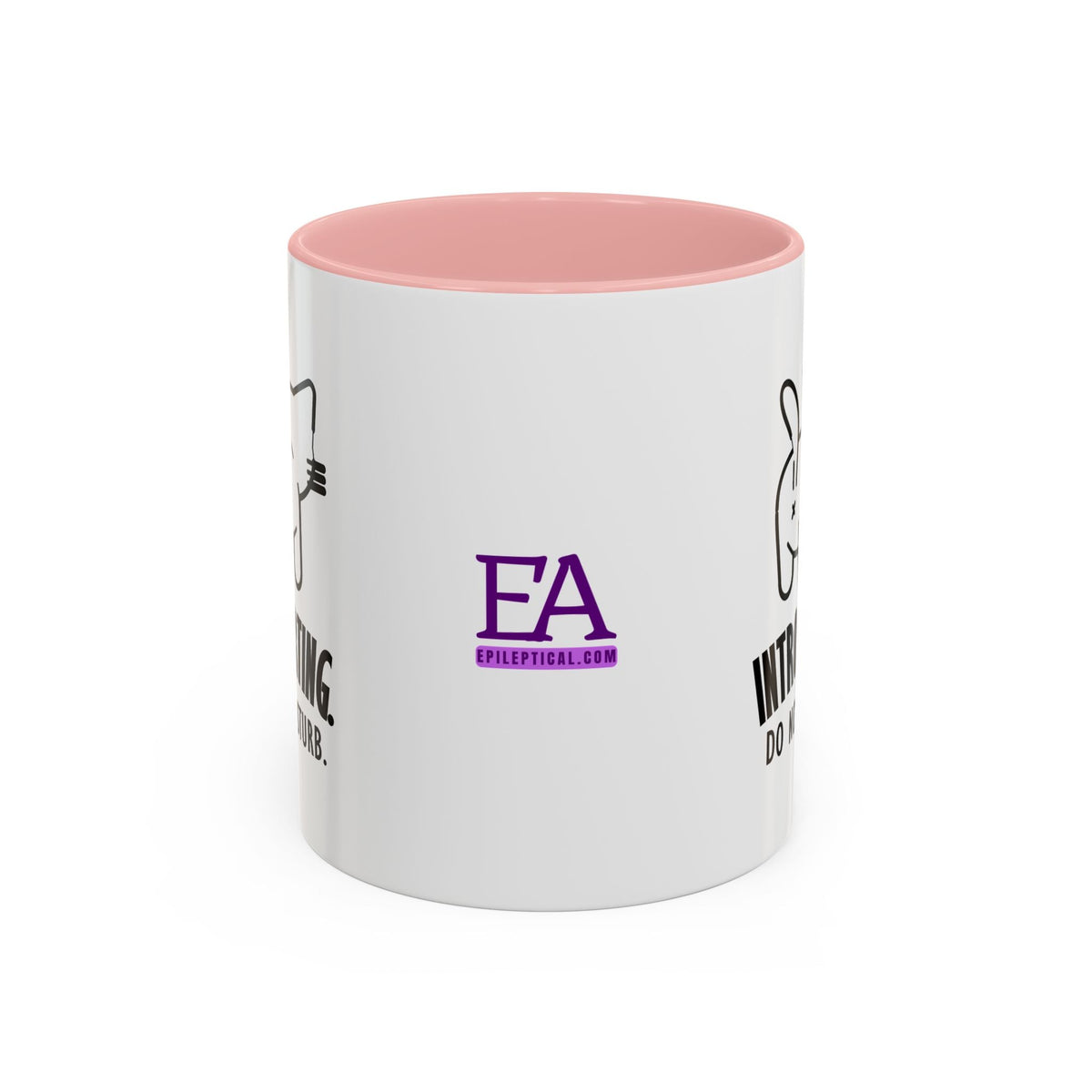 Introverting. Do Not Disturb. Two-Tone Cat Coffee Mug (11oz & 15oz)