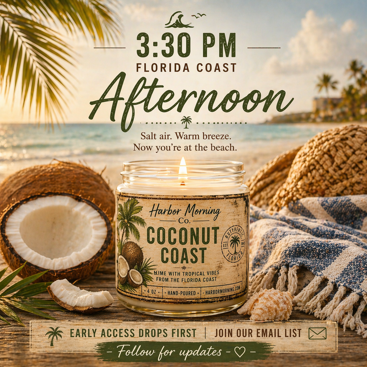 Coconut Coast | 4 oz Soy Candle