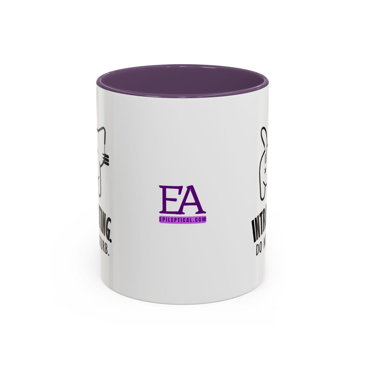 Introverting. Do Not Disturb. Two-Tone Cat Coffee Mug (11oz & 15oz)