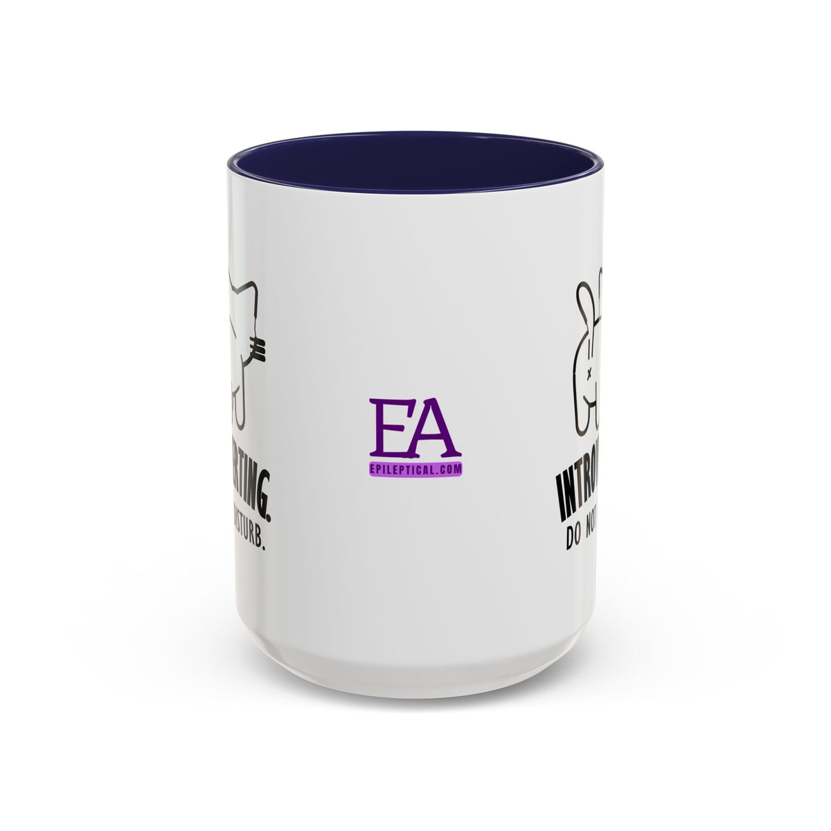 Introverting. Do Not Disturb. Two-Tone Cat Coffee Mug (11oz & 15oz)