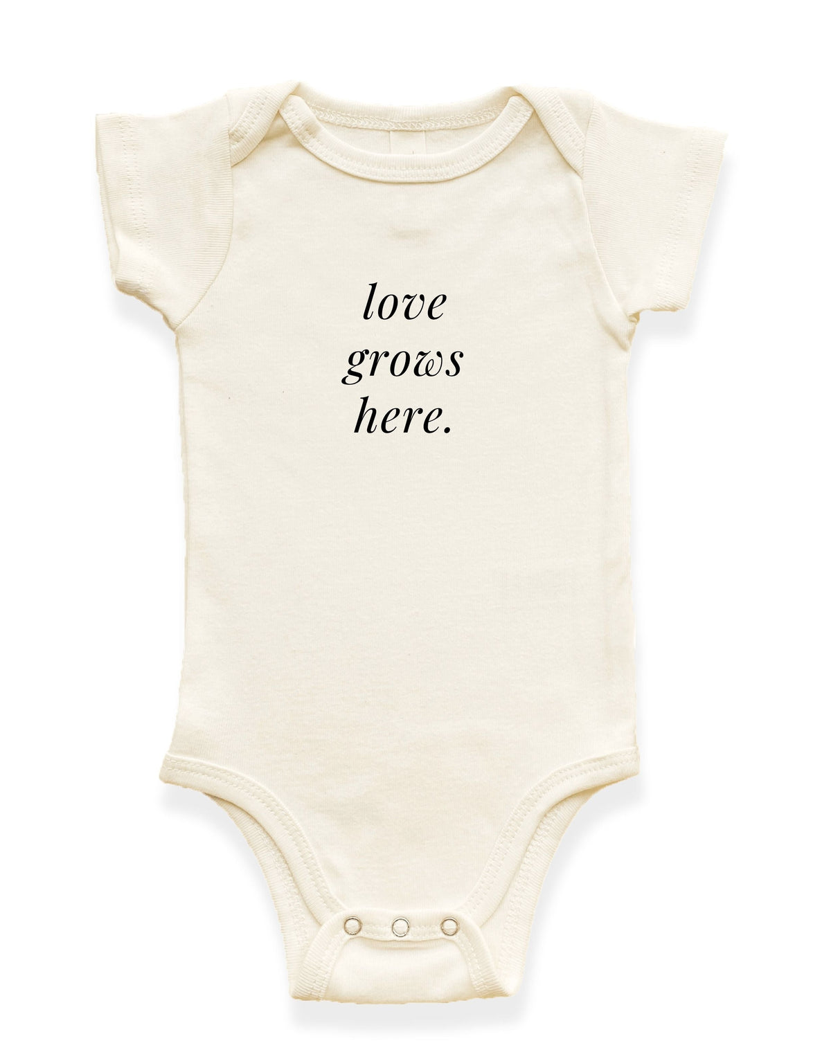 Love Grows Here Organic Cotton Baby Bodysuit