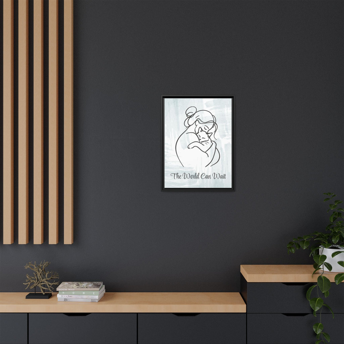 The World Can Wait Cat Canvas Print